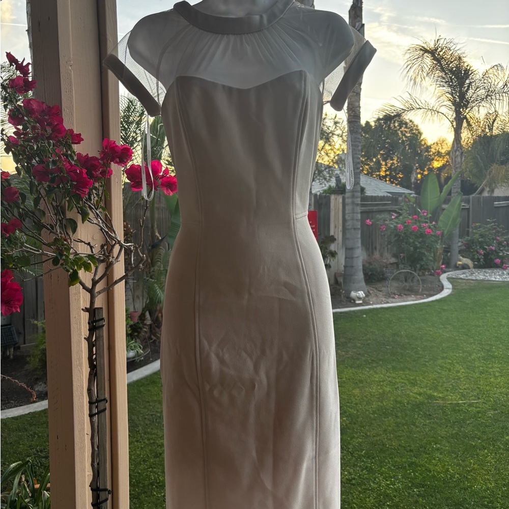 Maggy London Cream Sheath Dress